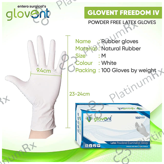 Glovent Examination Glove Medium Latex Powder Free