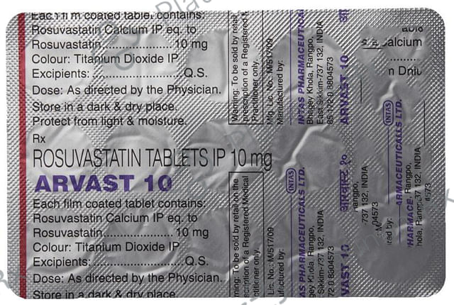 Arvast 10mg Tablet 15s
