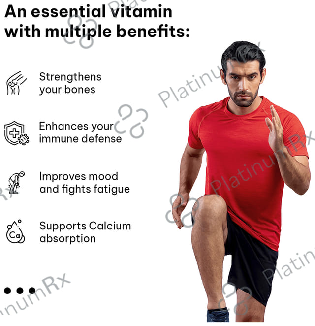 Healthkart HK Vitals Vitamin D3 Cholecalciferol 600IU Capsule 60s
