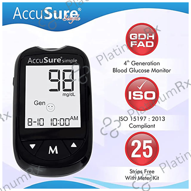Accusure Simple Glucometer Kit
