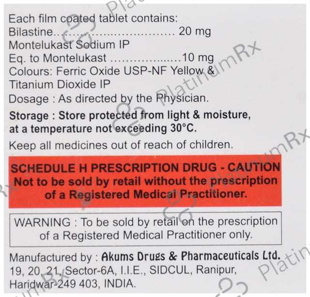 Biltec M 20/10mg Tablet 10s