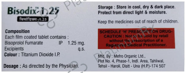 Bisodix 1.25mg Tablet 10s