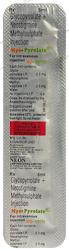 Myo Pyrolate 0.5/2.5mg Injection 5ml