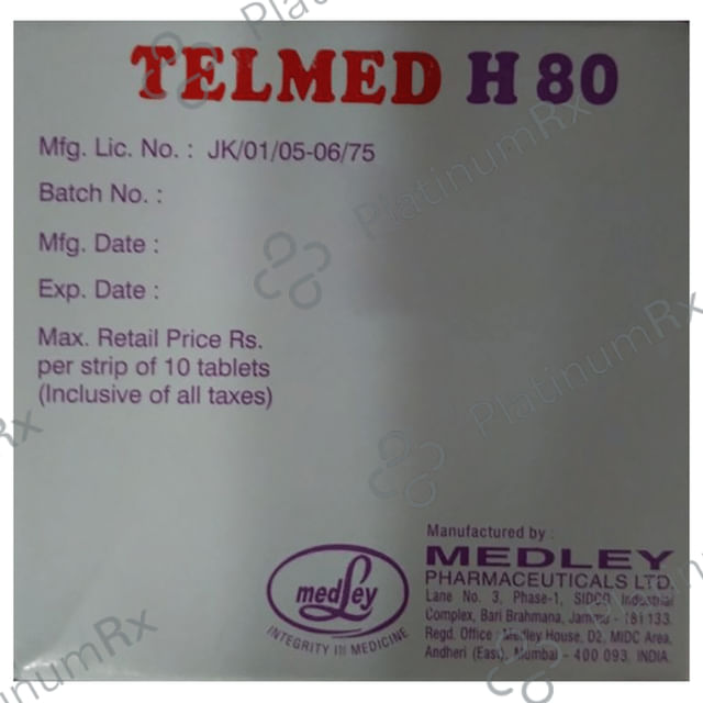 Telmed H 80 12.5/80mg Tablet 10s