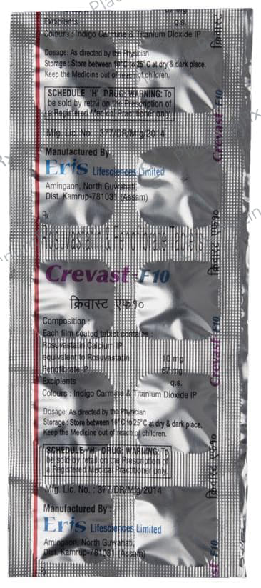 Crevast F 67/10mg Tablet 10s