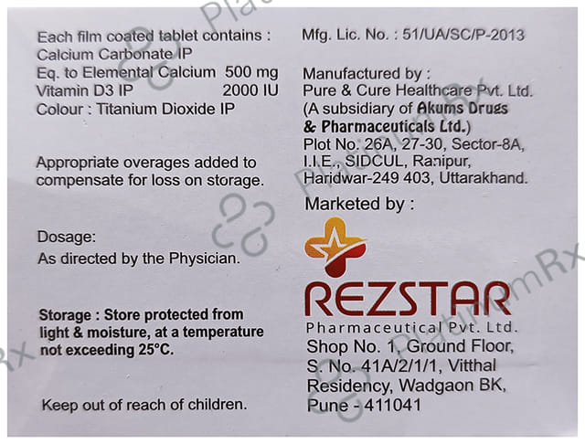 Rezcium D3 Tablet 10s