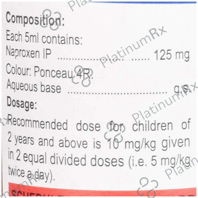 Naprosyn 125mg Oral Suspension 60ml