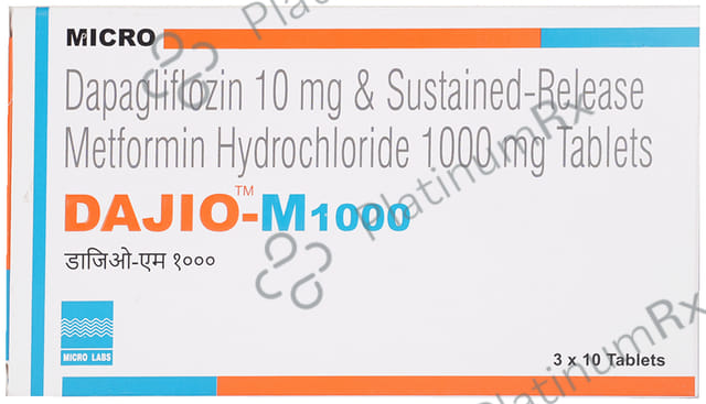 Dajio M 10/1000mg Tablet ER 10s