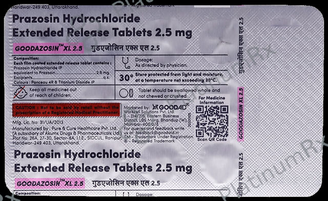 Goodazosin XL 2.5 Tablet