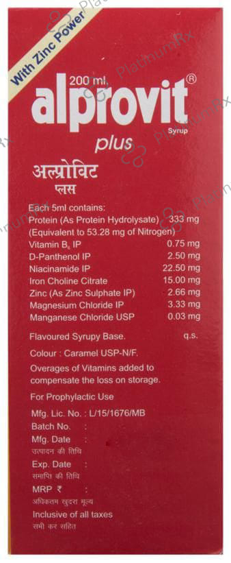 Alprovit Plus Syrup 200ml
