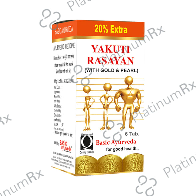 Basic Ayurveda Yakuti Rasayan (with Gold & Pearl) 6 tablets