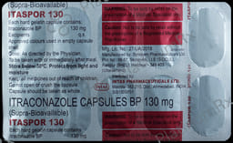 Itaspor 130mg Capsule 10s Save 31% on Substitute Medicine