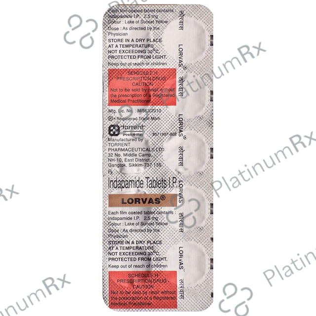 Lorvas 2.5mg Tablet 10s