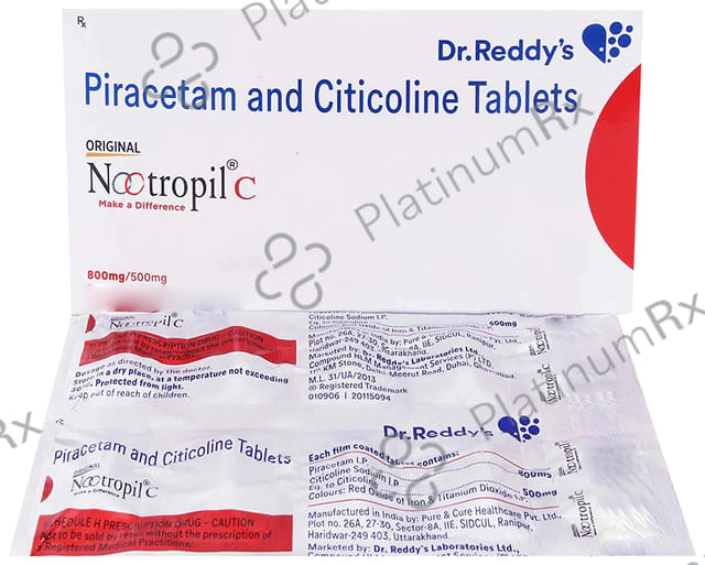 Nootropil C 500/800mg Tablet 10s