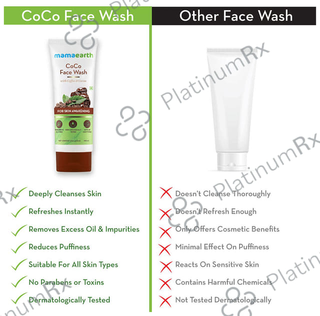 Mamaearth Coco Face Wash for Healthy Skin - Paraben & SLS-Free - All Skin Types