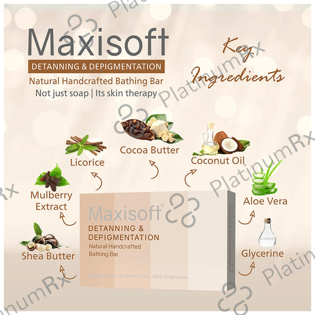 Maxisoft Detanning & Depigmentation Bathing Bar (75gm Each) 3 units