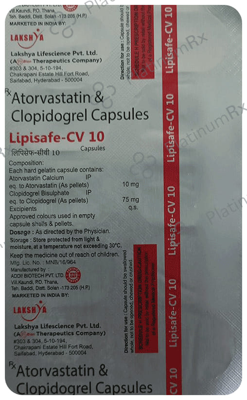Lipisafe CV 10 mg/75 mg Tablet