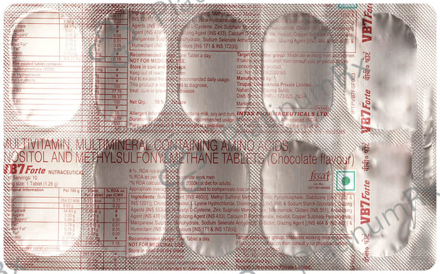 VB7 Forte Chocolate Tablet 10s