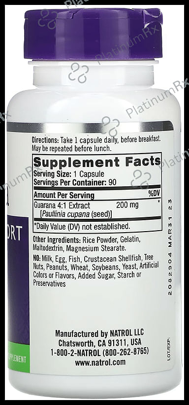 Natrol Guarana Energy Support Capsule