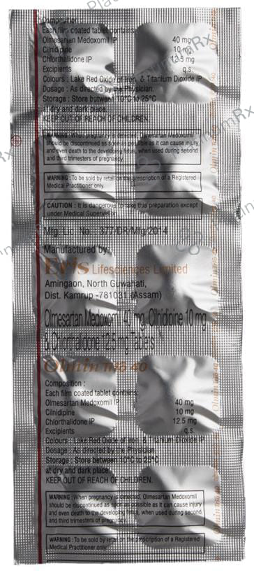 Olmin Trio 12.5/10/40mg Tablet 10s