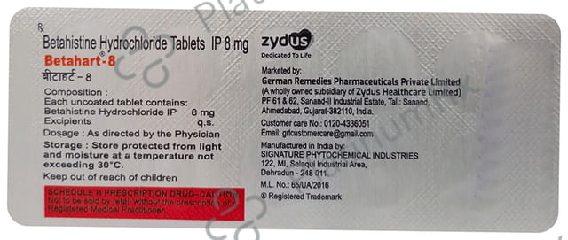 Betahart 8mg Tablet 10s