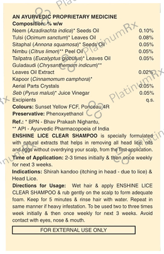Enshine Lice Clear Shampoo