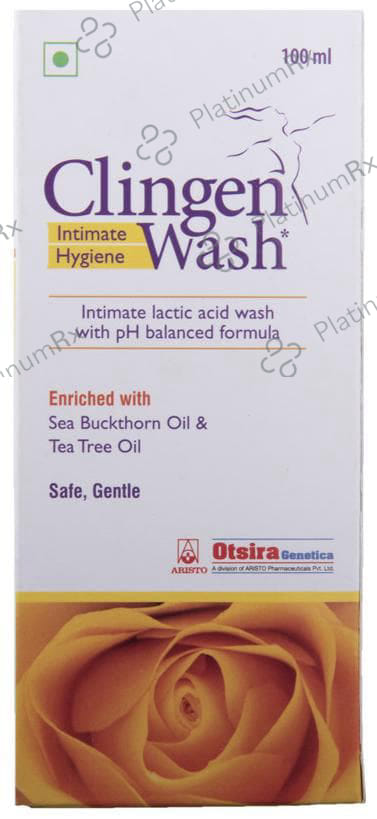 Clingen Women Intimate Hygiene Lactic Acid Vaginal Wash 100ml