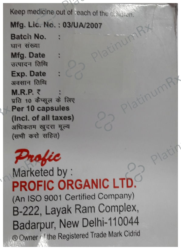 Cidrid 30/20mg Capsule SR 10s