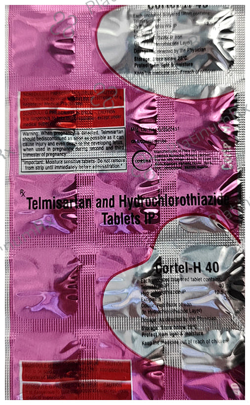 Cortel H 40 40/12.5mg Tablet 15s