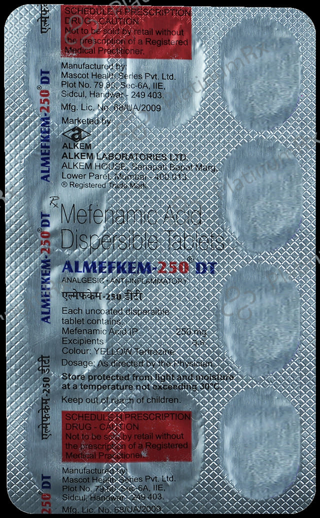 Almefkem 250mg Tablet DT 10s