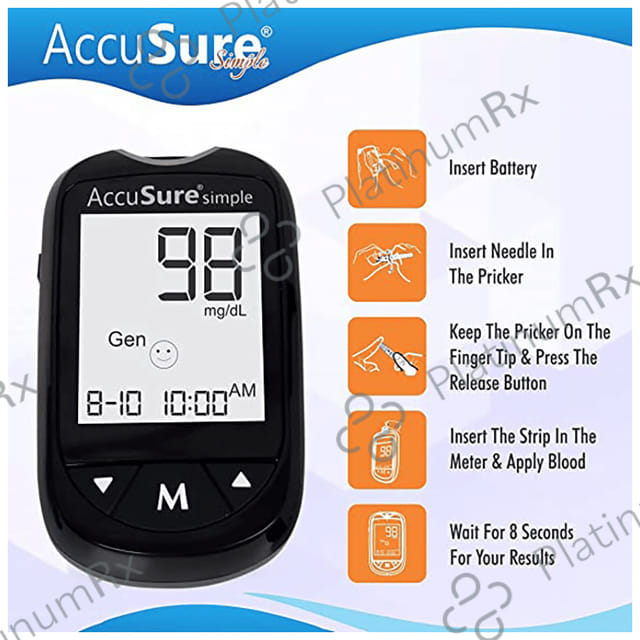 Accusure Simple Glucometer Kit