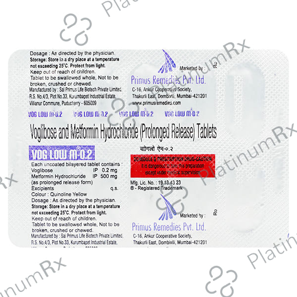 Voglow M 500/0.2mg Tablet 10s