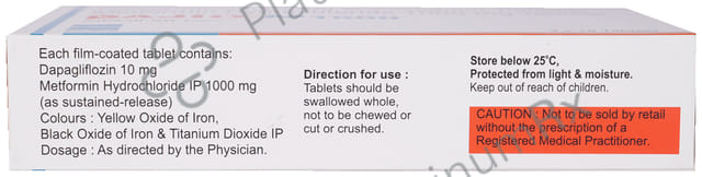 Dajio M 10/1000mg Tablet ER 10s