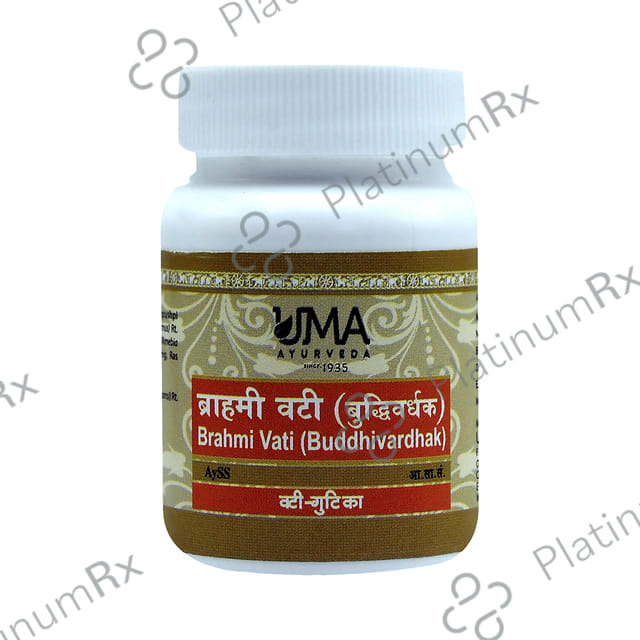 Uma Ayurveda Brahmi Vati (Buddhivardhak) Tablet 80 tablets