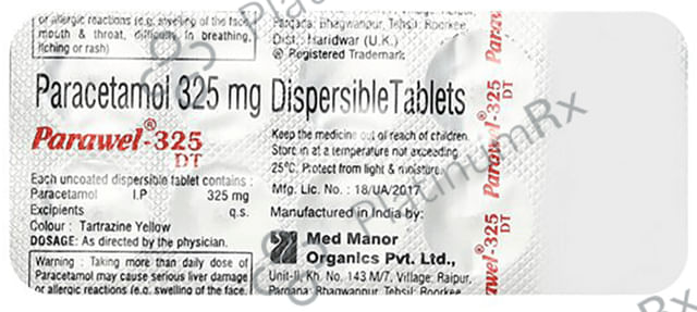 Parawel 325mg Tablet 10s