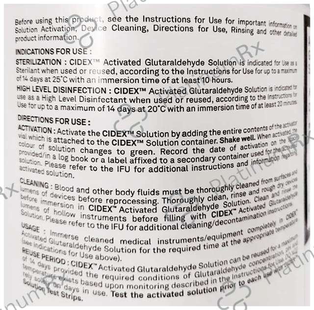 Cidex Activated GTA Solution 5 Ltr
