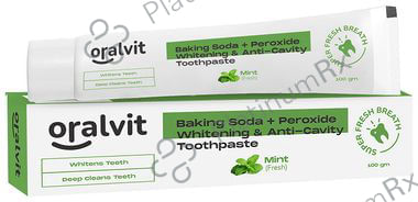 Oralvit Baking Soda + Peroxide Whitening & Anticavity Toothpaste Mint
