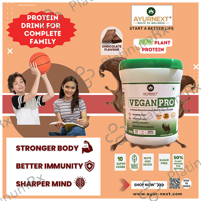 Ayurnext Vegan Pro Protein Powder Chocolate 200 gm