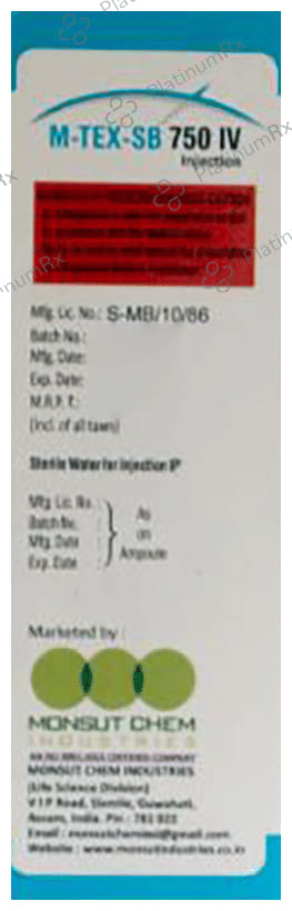 M Tex SB 500mg/250mg Injection