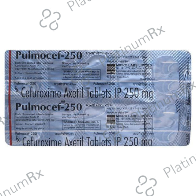 Pulmocef 250mg Tablet 10s
