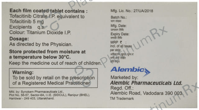 Tofalembic 5mg Tablet 14s