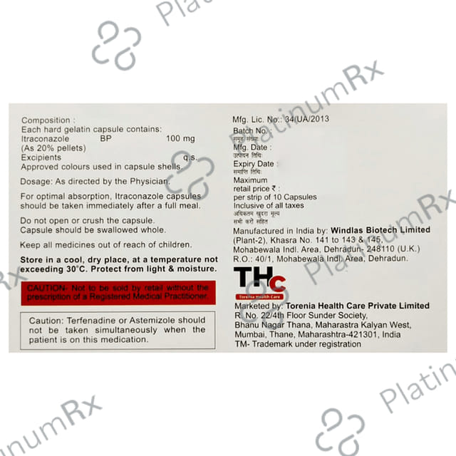 Itronia 100mg Capsule 10s