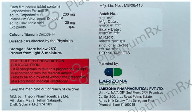 Cefopoint CV 200/125mg Tablet 10s