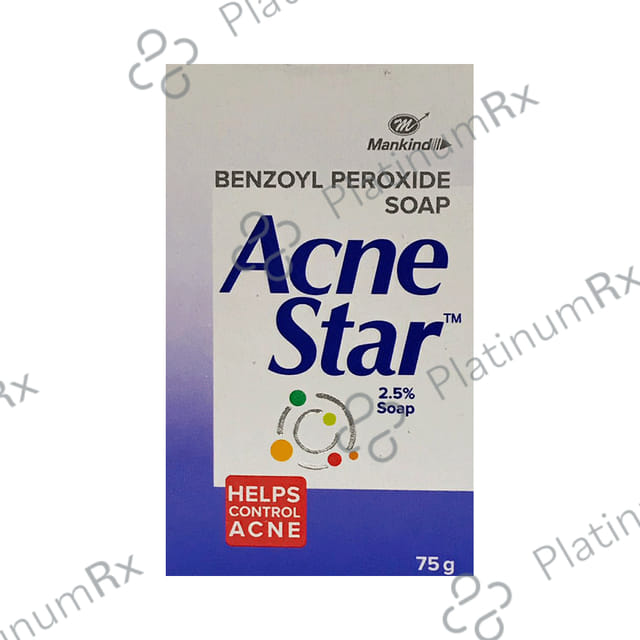 Acnestar 2.5% Benzoyl Peroxide Soap For Acne Prone Skin 75gm