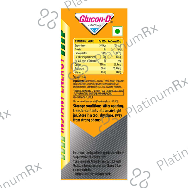 Glucon D Instant Energy Mango Blast Flavour Powder 125gm