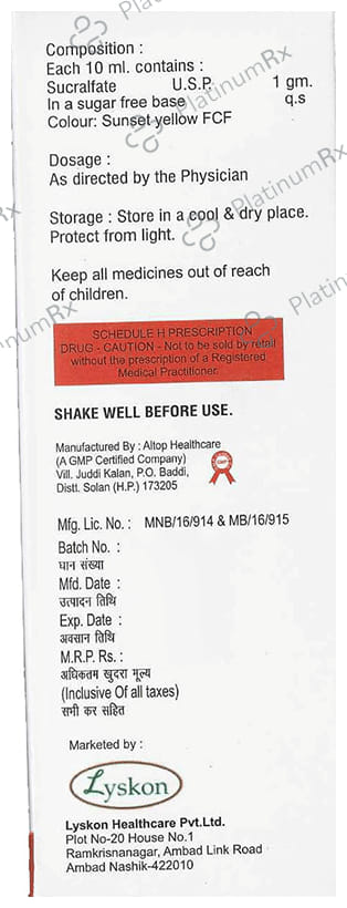Surifat Oral 1000mg Suspension Mango Sugar Free 200ml
