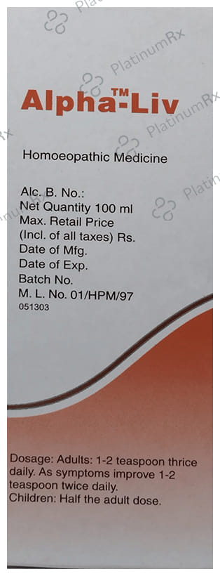 Dr Willmar Schwabe India Alpha-Liv Liver Tonic 500 ml