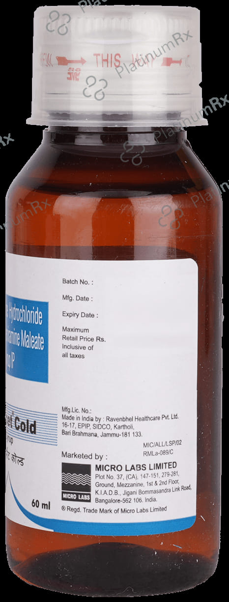 Allercet 2/5mg Cold Syrup 60ml
