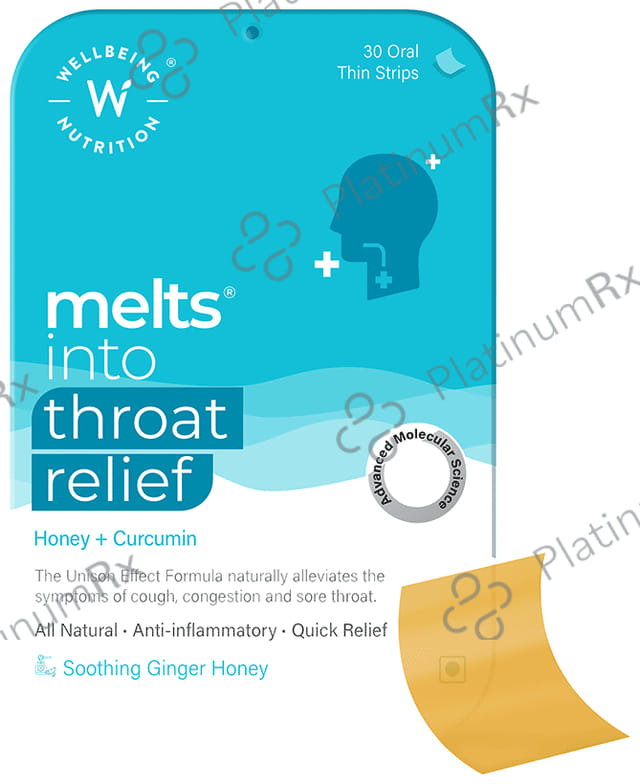 Wellbeing Nutrition Melts Honey & Curcumin Flavour 30s