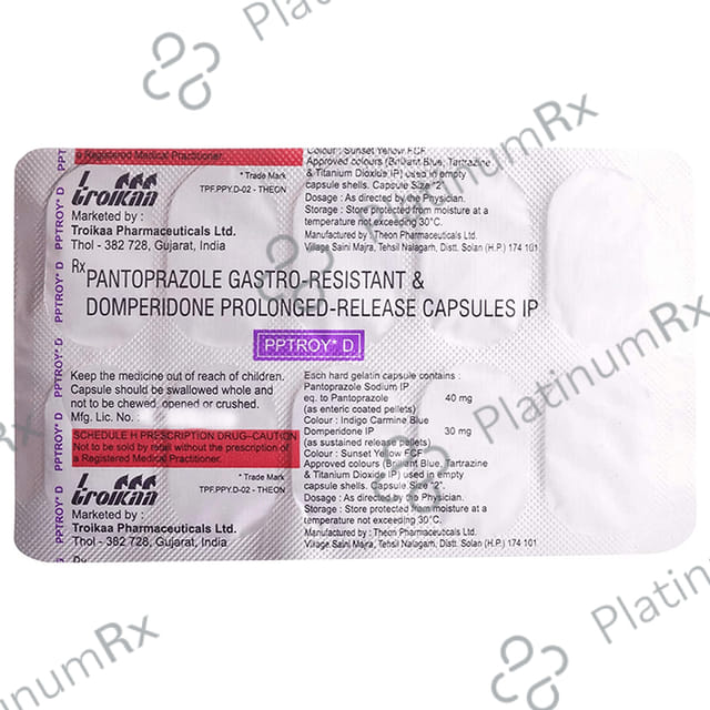Pptroy D 30/40mg Capsule PR 10s